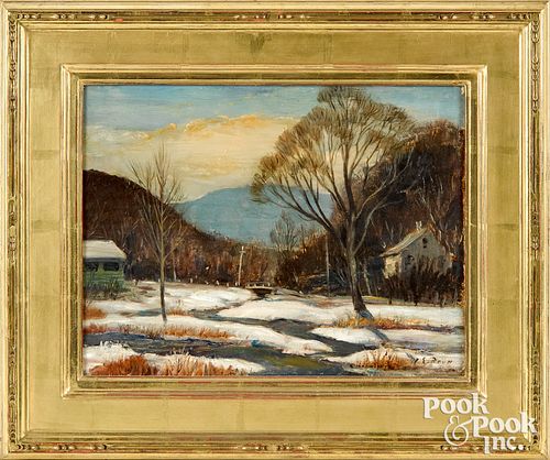 WALTER EMERSON BAUM OIL ON BOARDWalter 31480d