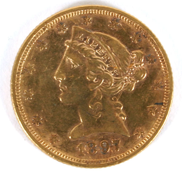 1897 Liberty Head $5 Variety Two