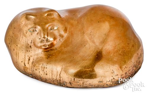 WILLIAM ZORACH BRONZE BLACK CAT 31482d