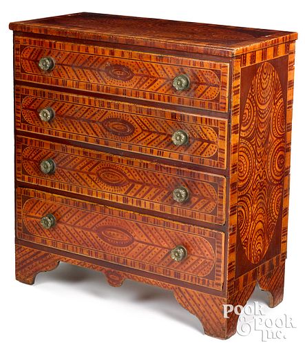 NEW ENGLAND PAINTED PINE MULE CHEST  314844