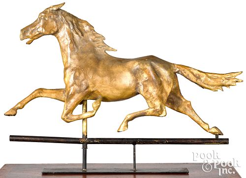 SWELL BODIED COPPER RUNNING HORSE WEATHERVANELarge