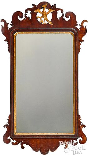 CHIPPENDALE MAHOGANY LOOKING GLASS  314873