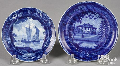 TWO HISTORICAL BLUE STAFFORDSHIRE 31487c