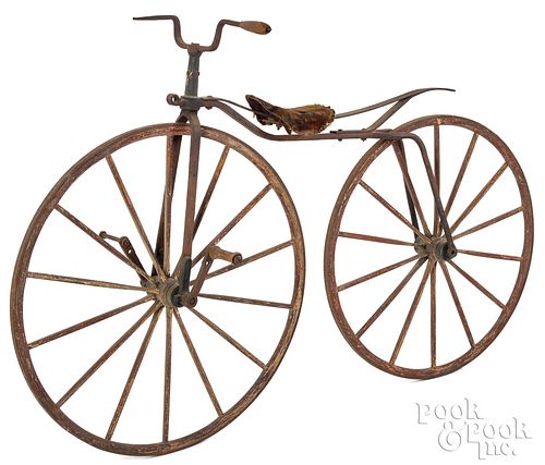 BONE SHAKER BICYCLE, CA. 1880Bone