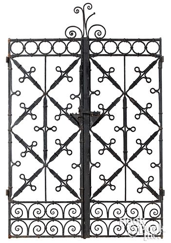 PAIR OF IRON GATES EARLY 20TH 314896