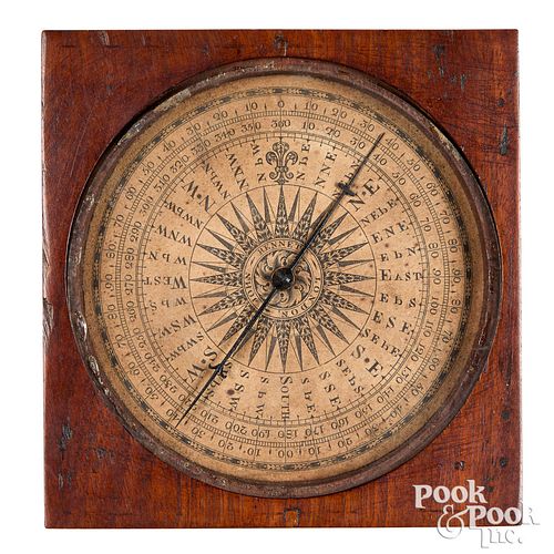 JOHN BENNETT, LONDON MAHOGANY COMPASS,