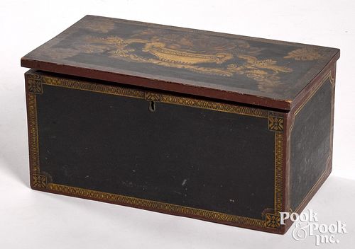 CLASSICAL PAINTED LOCK BOX CA  3148a7