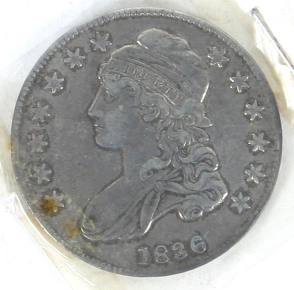 1836 Capped Bust Silver Half Dollar