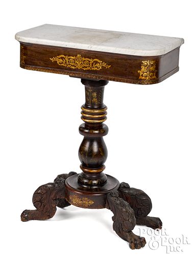 CLASSICAL MARBLE TOP PIER TABLE  3148d8