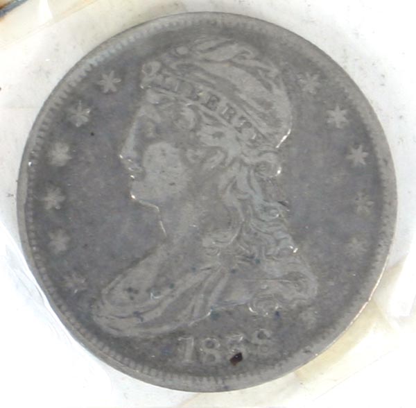 1838 Reeded Capped Bust Half Dollar