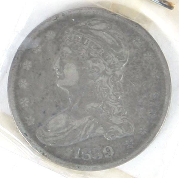 1839 Reeded Capped Bust Half Dollar