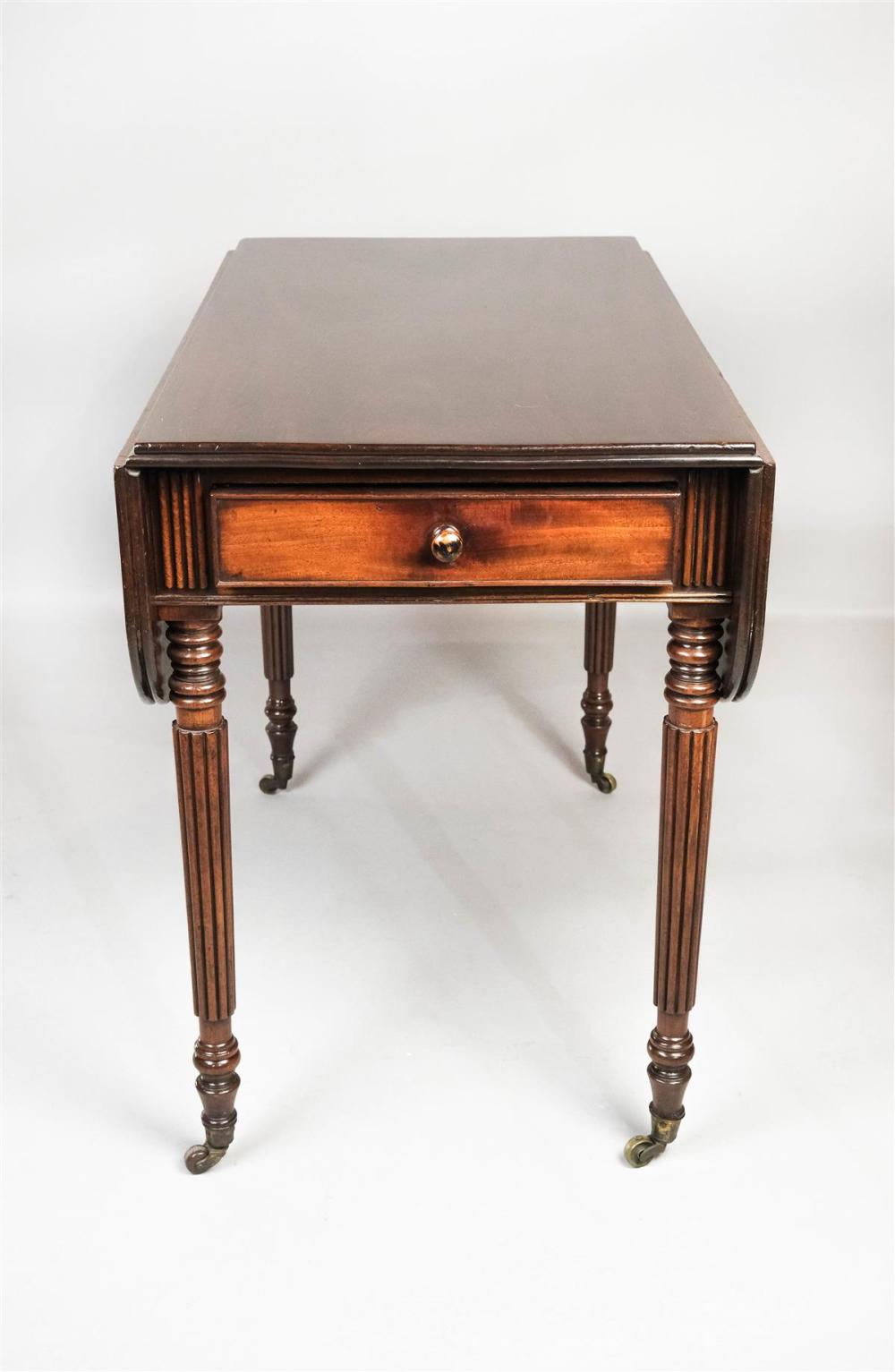 LATE GEORGE III MAHOGANY PEMBROKE