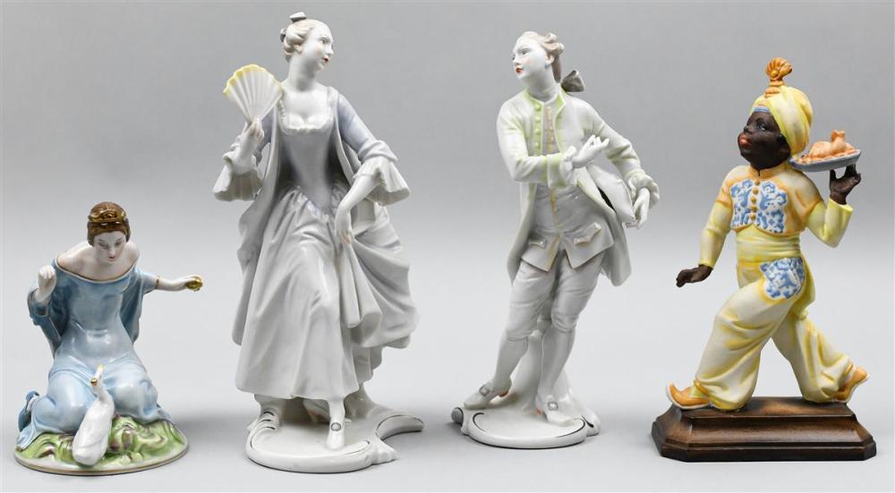 FOUR ROSENTHAL PORCELAIN COURT FIGURESFOUR