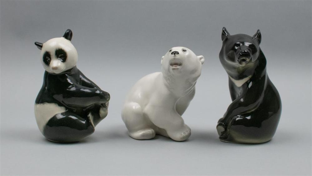 THREE LOMONOSOV PORCELAIN MODELS