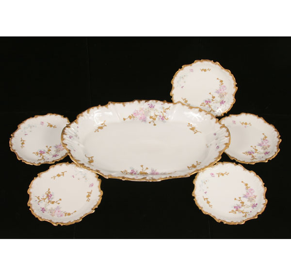 Limoges gilt and hand painted platter