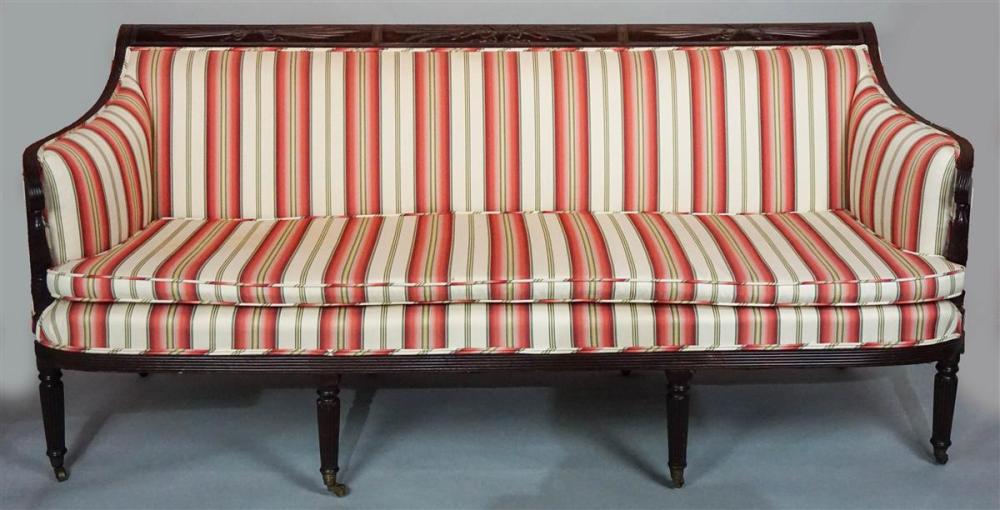 FEDERAL CARVED MAHOGANY SETTEE  312322