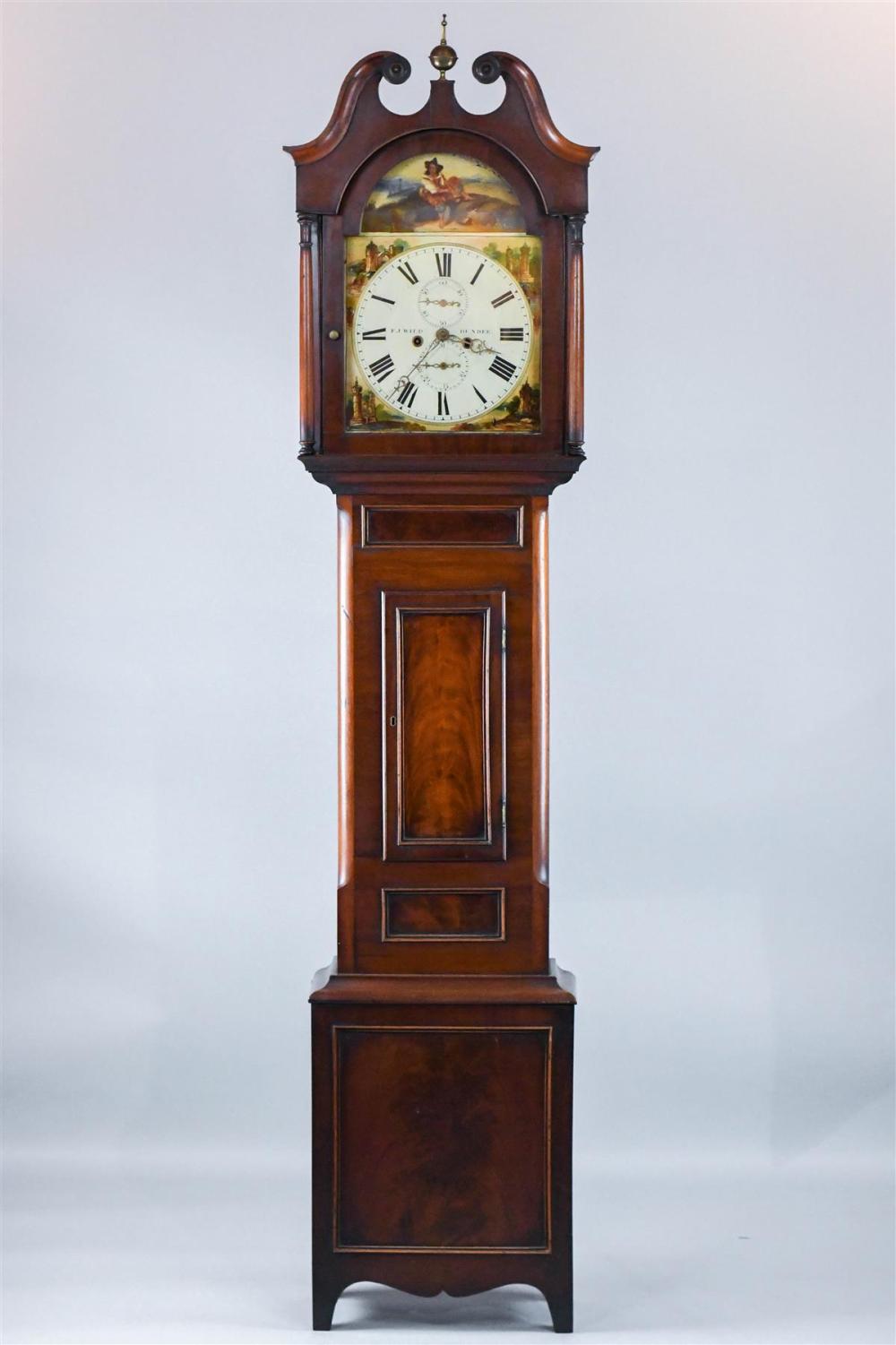 SCOTTISH MAHOGANY TALL CASE CLOCK 31235b