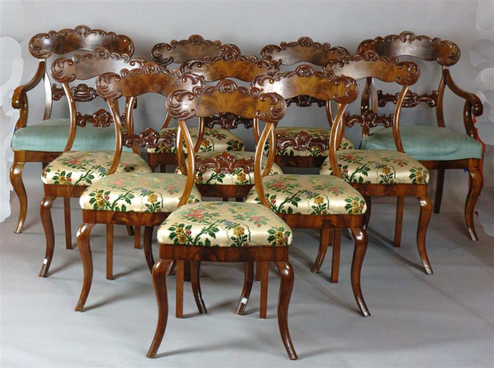 SET OF TEN WILLIAM IV MAHOGANY DINING