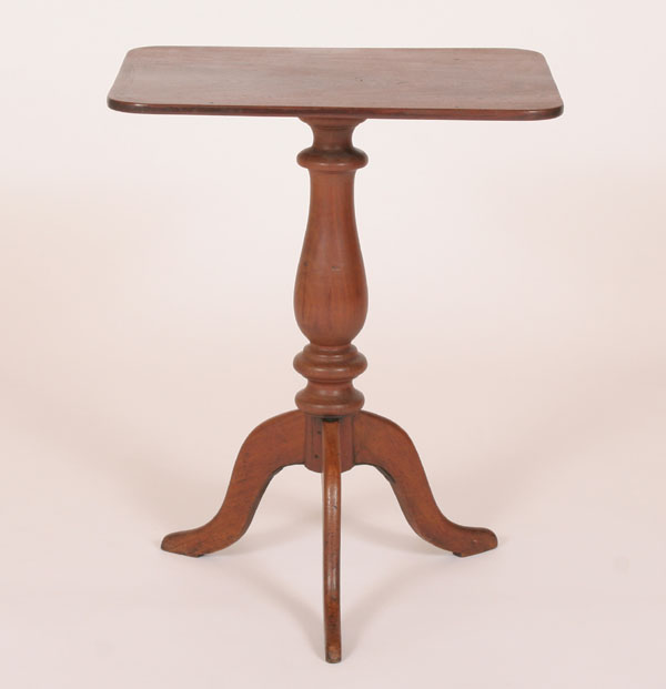 Early American tripod candle stand;