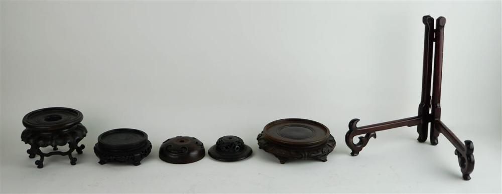 GROUP OF ASSORTED ASIAN WOOD STANDS 3123e6