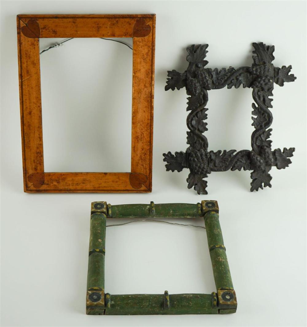 GROUP OF SMALL FOLK ART WOOD FRAMESGROUP