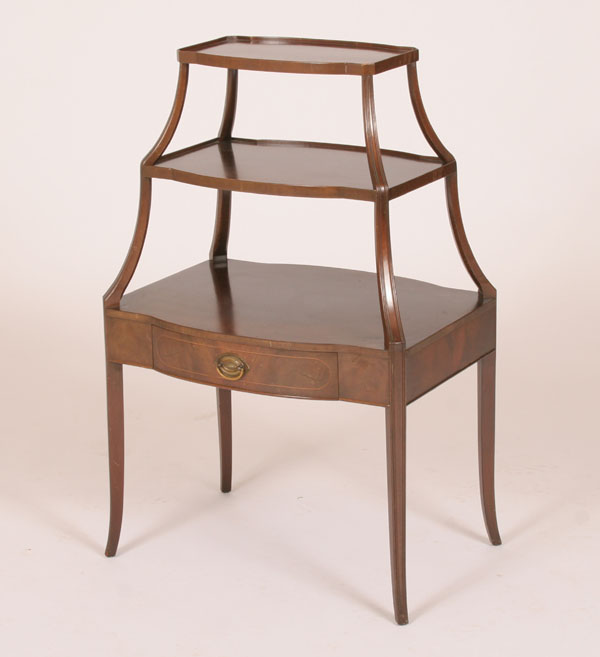 Three tier mahogany stand with 4ea05