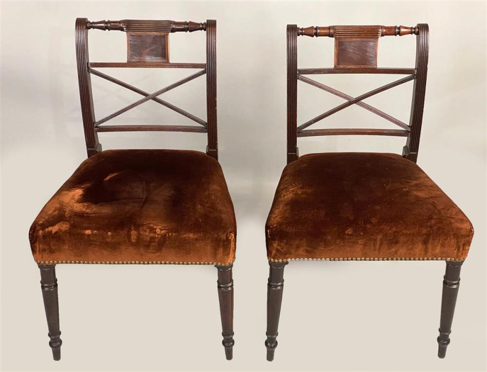 PAIR OF FEDERAL CARVED AND INLAID 312438