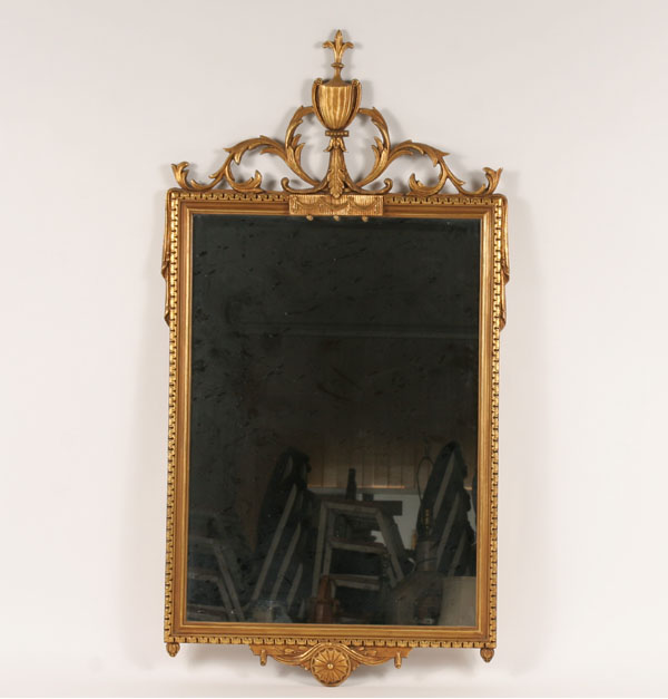 Classical style gilt entry mirror;