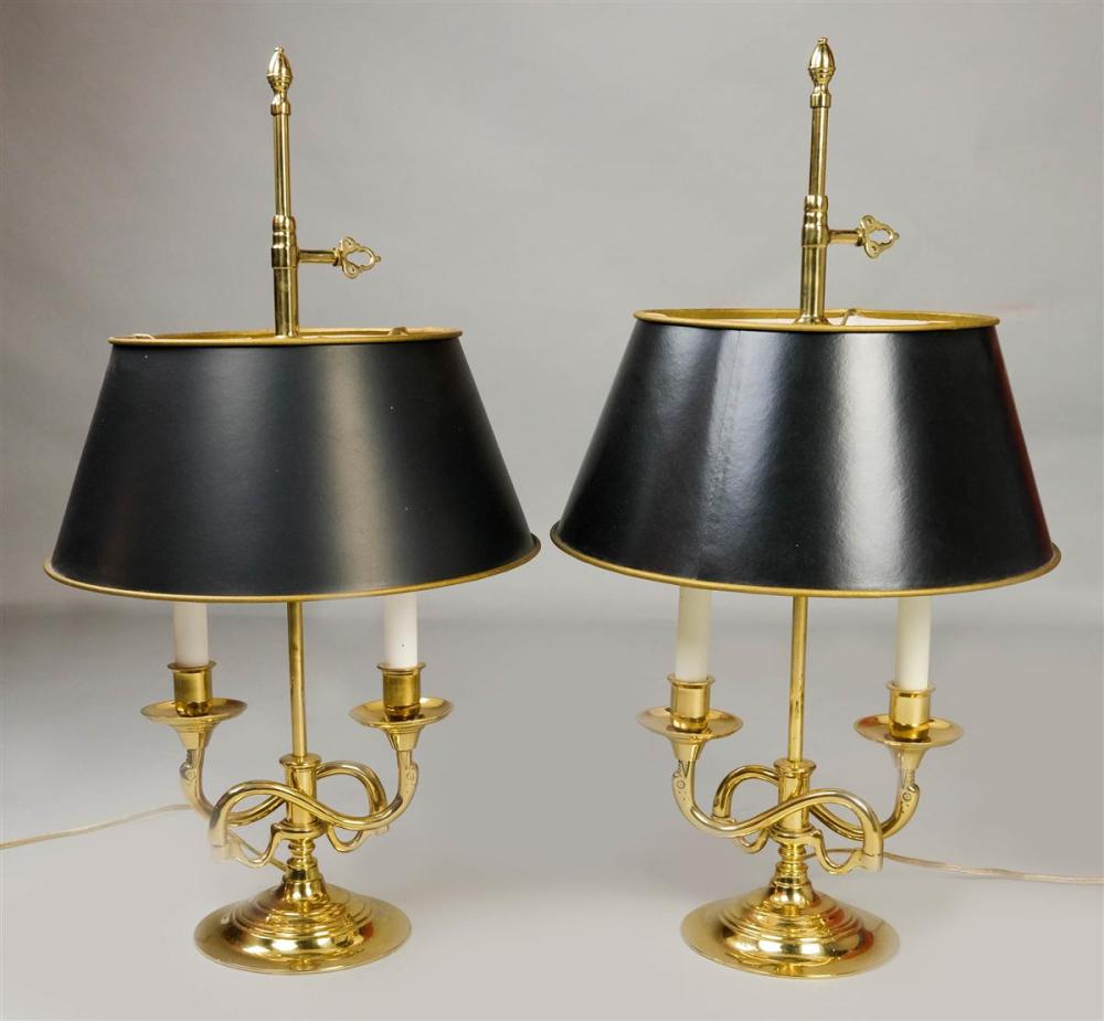 PAIR OF CONTEMPORARY BRASS BOUILLOTTE