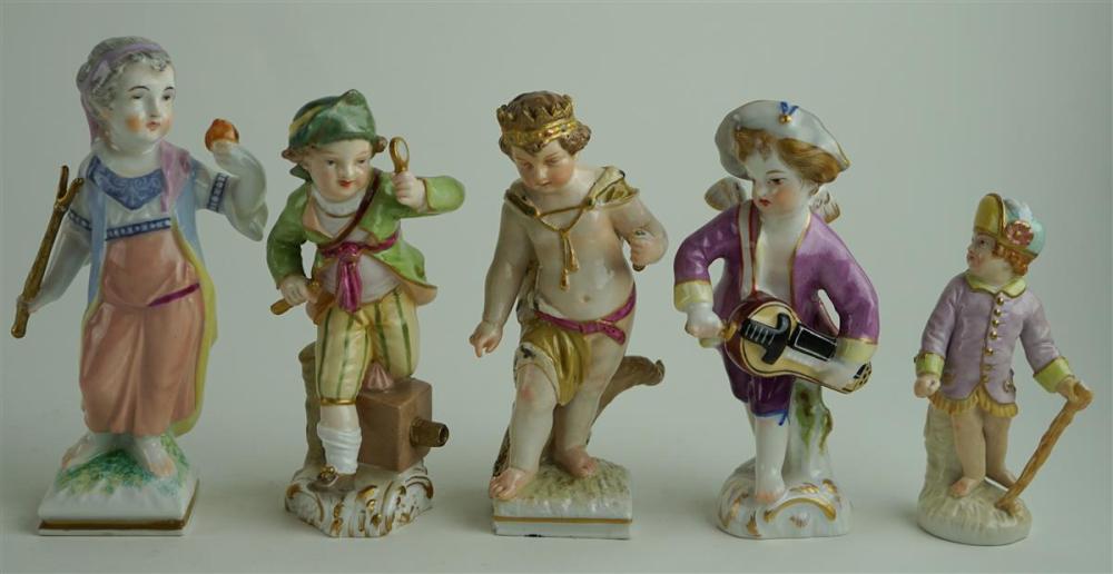 FIVE BERLIN (K.P.M.) PORCELAIN MINIATURE