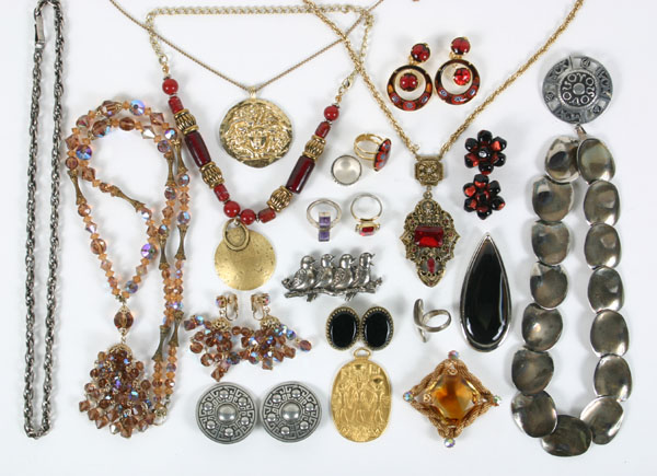 Jewelry assortment: costume, vintage,