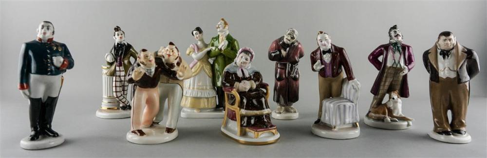 NINE SOVIET PORCELAIN CHARACTER 312536