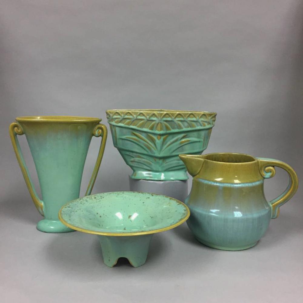 THREE FULPER ART POTTERY VASES AND A