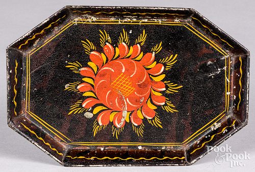 TOLEWARE TRAY, 19TH C.Toleware