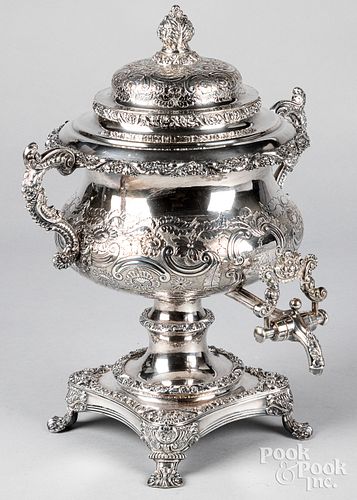 ELABORATE SILVER PLATED HOT WATER