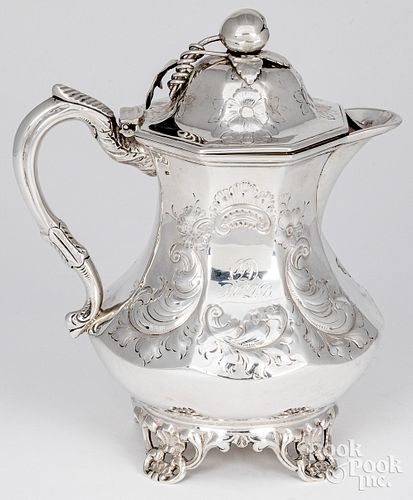 NEW YORK COIN SILVER PITCHER, CA. 1835New