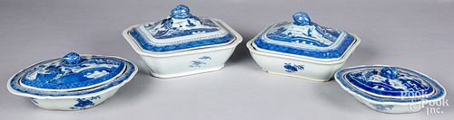 FOUR CHINESE EXPORT PORCELAIN COVERED 31263f