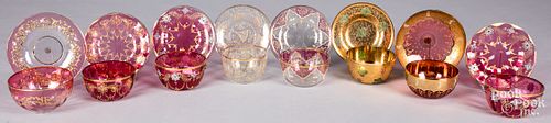 ENAMEL DECORATED GLASS FINGER BOWLS