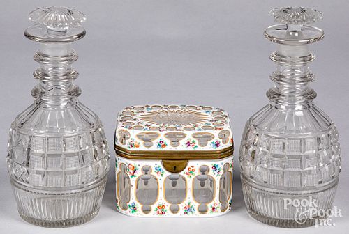 PAIR OF CUT GLASS DECANTERS ETC Pair 312650