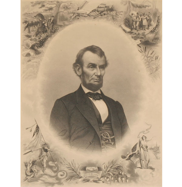 Abraham Lincoln print from Matthew Brady