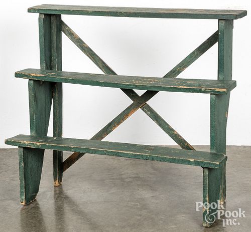 PAINTED TIERED PLANT STAND, EARLY 20TH