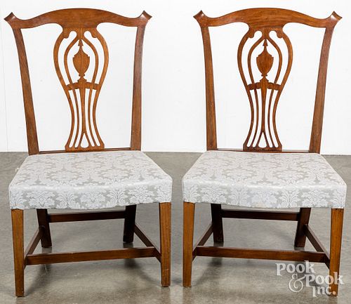 PAIR OF NEW ENGLAND CHIPPENDALE 3126b9