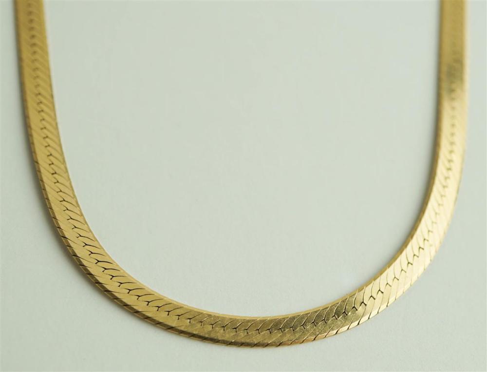 14K YELLOW GOLD 22 INCH HERRINGBONE