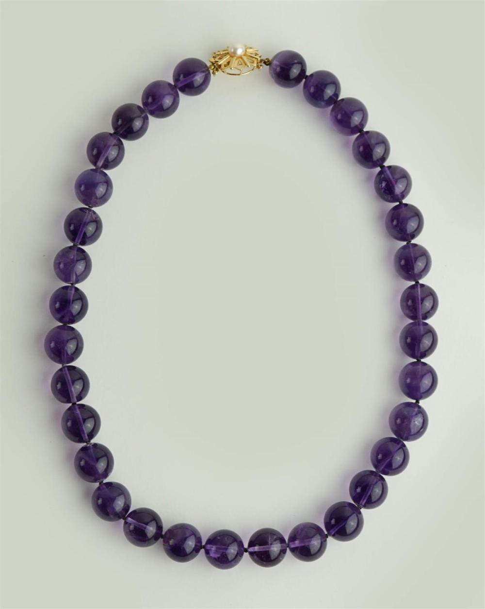 14K YELLOW GOLD PEARL AND AMETHYST 3126f2