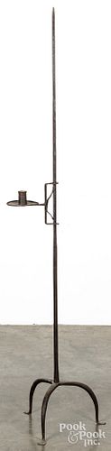 WROUGHT IRON CANDLESTAND 19TH 31270c