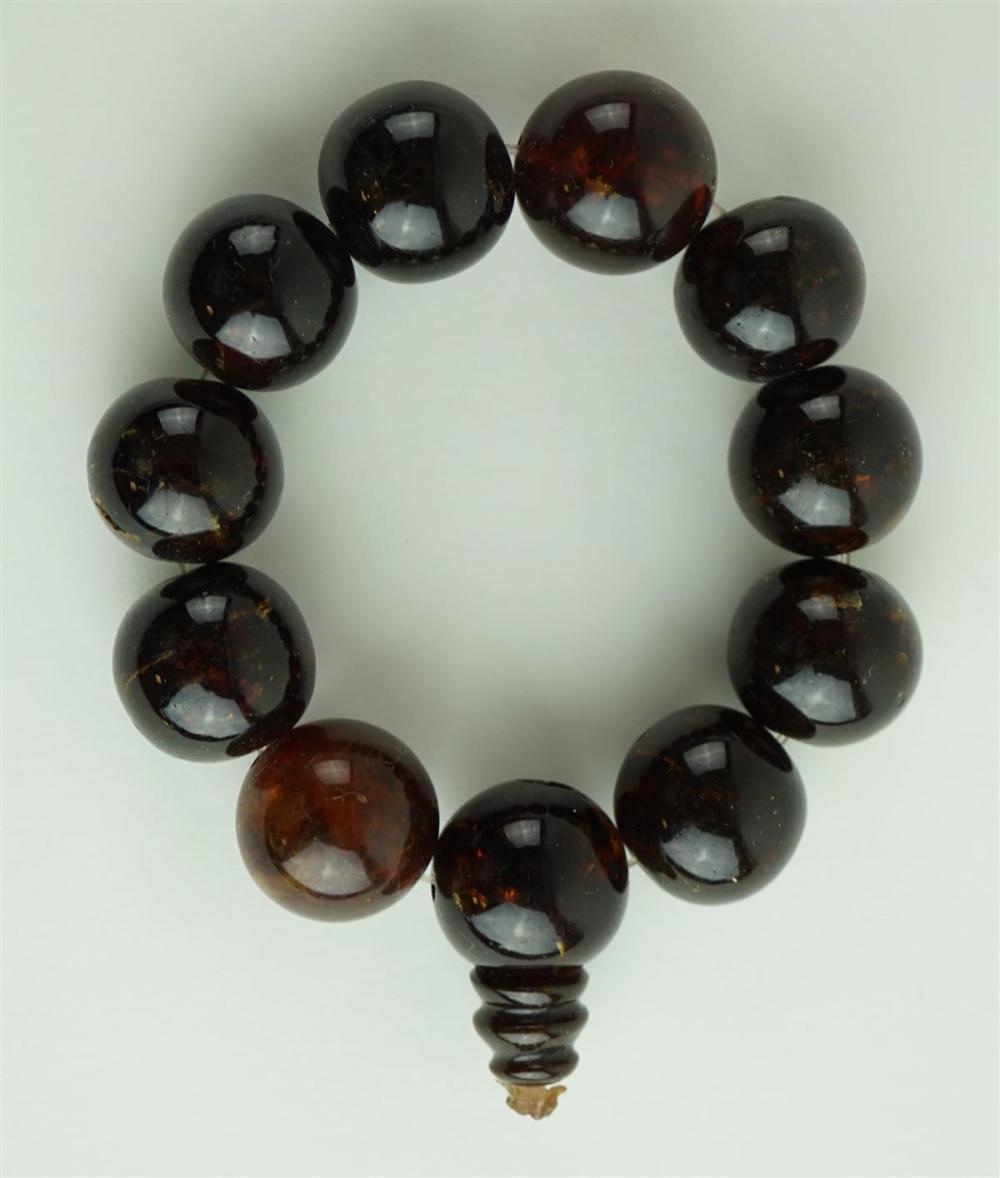 LARGE BEAD AMBER BRACELETLARGE