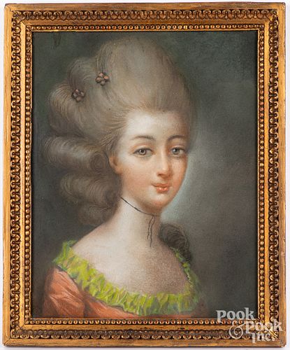 FRENCH PASTEL PORTRAIT OF A YOUNG 312752