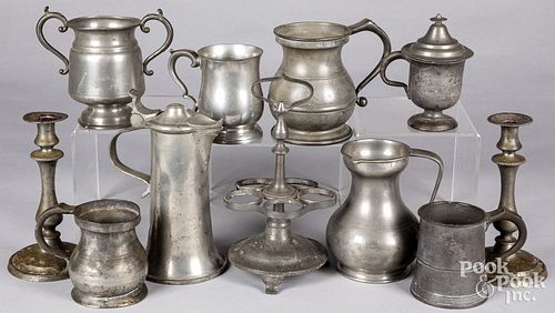 PEWTER TABLEWARES, 19TH C.Pewter tablewares,