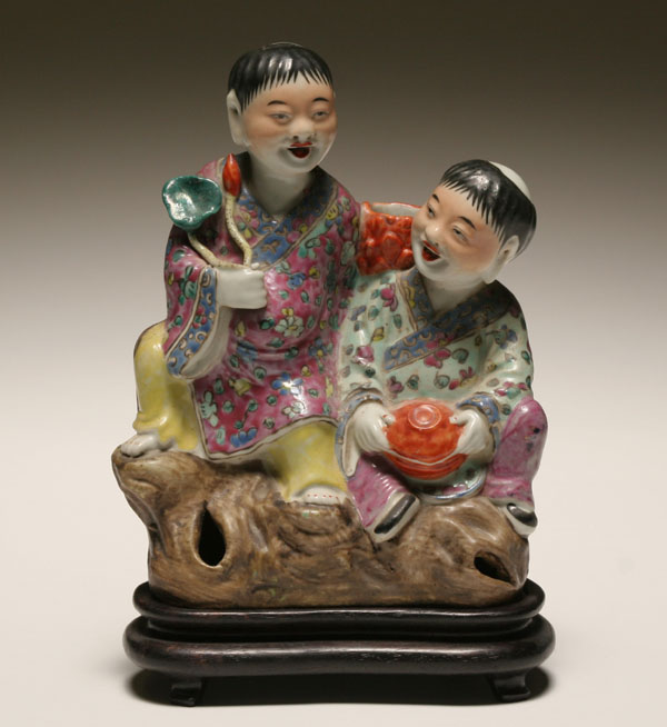 Chinese hand painted porcelain figural