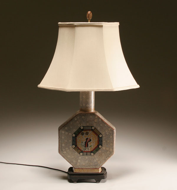 Chinese porcelain decorated lamp with